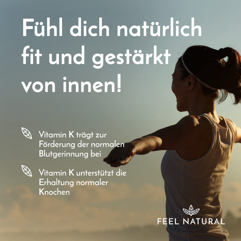 Vitamin K2 MK7-365 capsules - 200µg per capsule - top raw material K2VITAL® with 99.7% All-Trans-MK7 - high dosage, vegan, without additives such as magnesium stearate - laboratory tested, produced in Germany - NewNest Australia