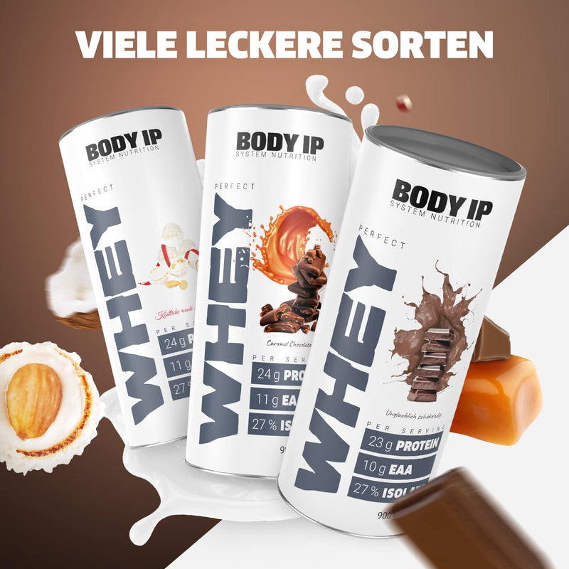 BODY IP Perfect Whey Protein | Incredibly chocolaty | Protein powder for muscle building and dieting | high BCAA content | 30 servings | Whey Isolate & Concentrate | high protein content | 900g 900g (pack of 1) - NewNest Australia