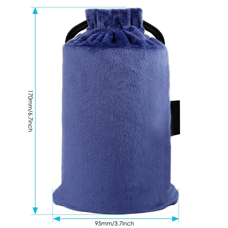 UROPHYLLA Inflatable Travel Pillow, Soft Velvet Inflatable Travel Neck Pillow for Airplanes, Train, Car, Home and Office with Packsack & Comfortable Velvet - Blue Size of Neck: 10.5''~16'' - NewNest Australia