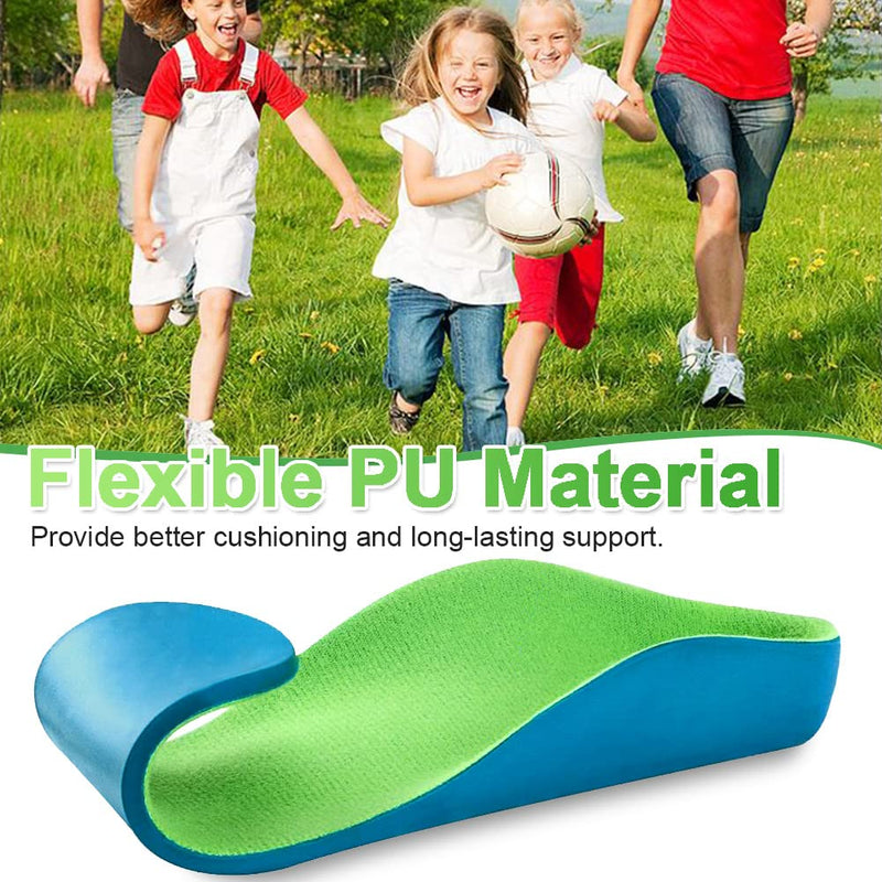 Ailaka Kids Orthotic Arch Support Shoe Insoles, Children PU Foam Cushioning Inserts for Flat feet, Plantar Fasciitis, Feet Heel Pain Relief 4.5/6 UK Child Green - NewNest Australia
