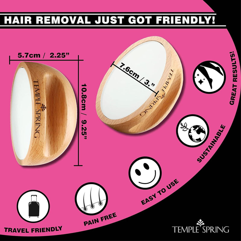 Nano Hair Remover, Crystal, Magic Crystal Hair Remover Stone for Legs, Back and Body - Painless Exfoliating Hair Removal for Silky Smooth Skin - Beachwood (Classic) Large - NewNest Australia