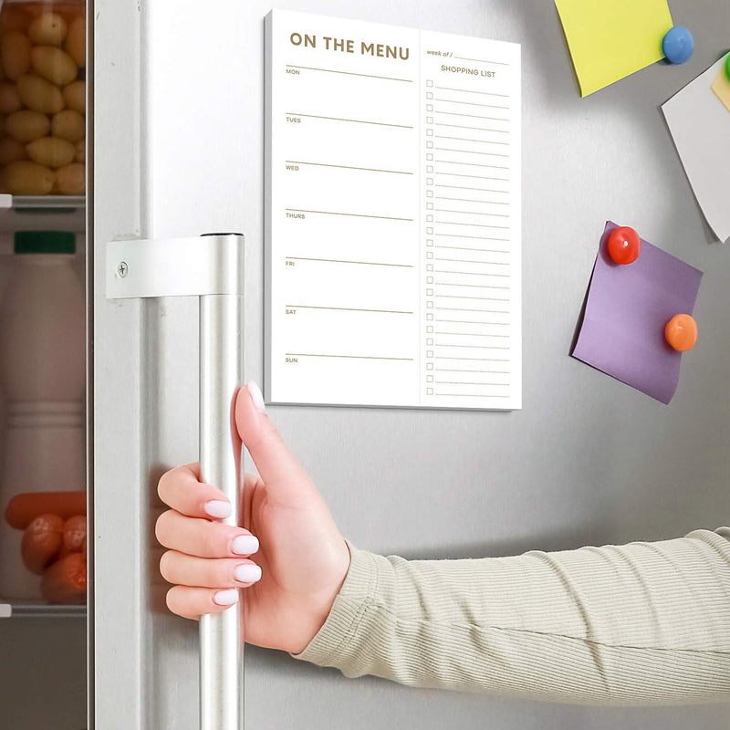 Sweetzer & Orange Gold Meal Planner and Grocery List Magnetic Notepad. 7x10” Meal Planning Pad with Tear Off Shopping List. Plan Weekly Menu Food for Weight Loss or Dinner List for Family! - NewNest Australia