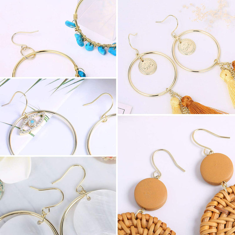 150 PCS Mixed Colors Earring Hooks for Jewelry Making Hypoallergenic Fish Hook Earrings Findings to DIY Earring for Women Grils Silicone Clear Earring Backs Included Gold, Silver and Rose Gold - NewNest Australia