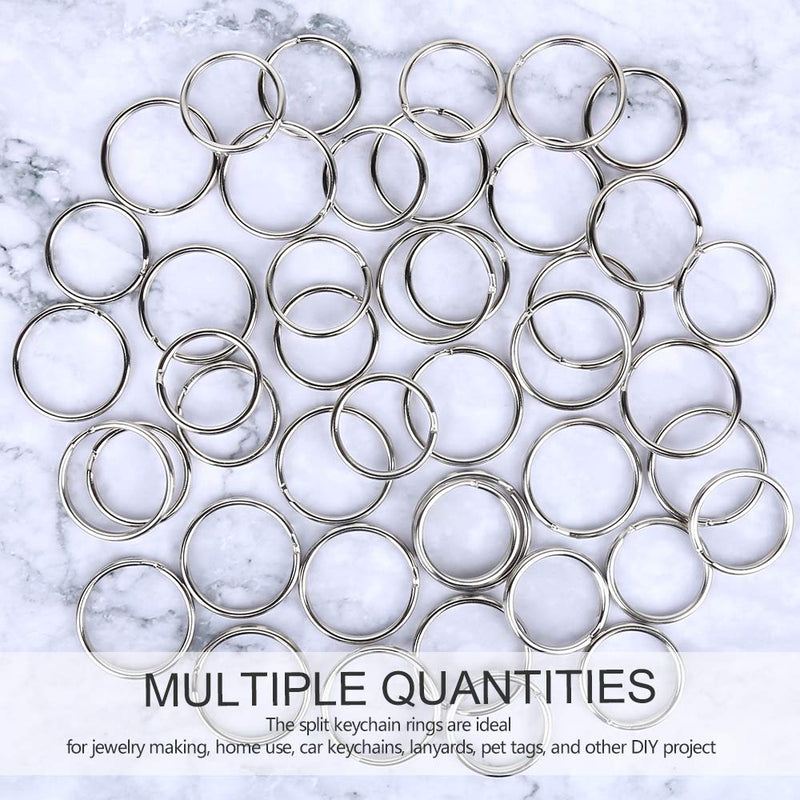 FANDAMEI 200 Pieces Split Key Rings Bulk for Keychain Key and Art Crafts(25 mm /0.98 inch 100pcs ，28 mm /1.1 inch 100pcs) - NewNest Australia