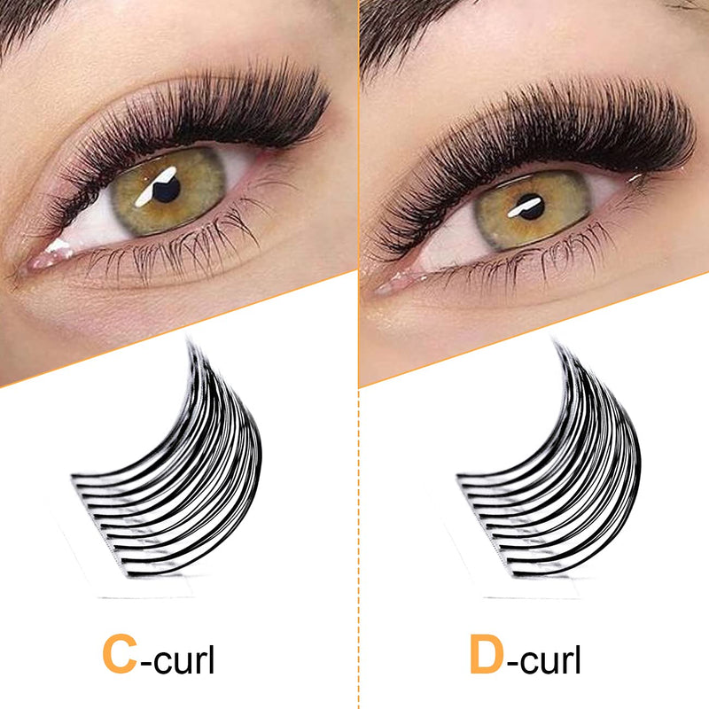 Premade Fan Volume Lash Extensions 3D 0.07C 10mm Russian Pre Made Fan Lashes | 3D 4D 5D 6D 0.07/0.10 C/D Curl 8-15mm | Long Lasting | Easy Application（3D 0.07C 10mm） 10 mm 3D-0.07C- Curl - NewNest Australia