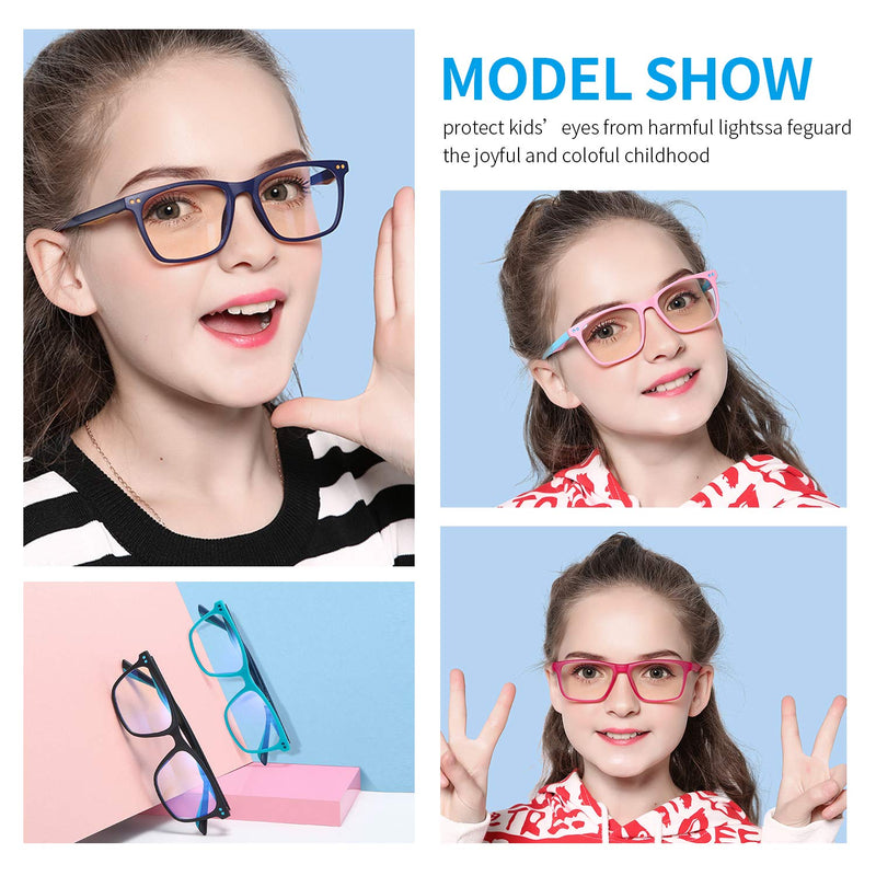 Mloz Computer Glasses Blue Light Block Blue Light for Kids Boys Girls Teens Kids Gaming Glasses Reduce Eye Strain - NewNest Australia