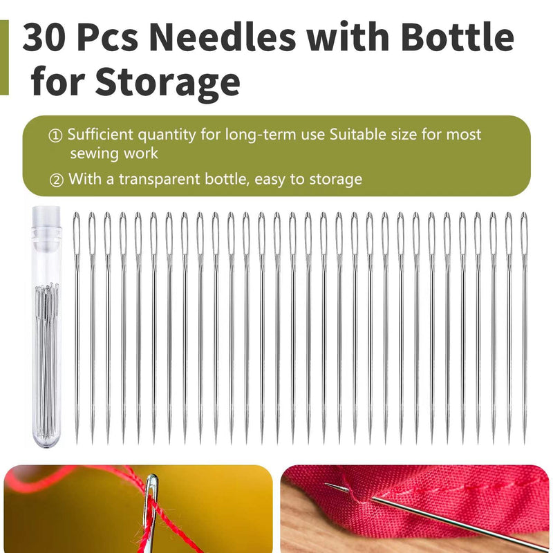 Needle Threaders Tool Set 47 in 1 for Hand Sewing, Sewing Machine, DIY (12 Pcs Needle Threaders + 2 Pcs Seam Rippers + 1 Pc Drawstring Threader+ 2 Pcs Thimbles + 30 Pcs Needles + 1 Pc Storage Case) - NewNest Australia