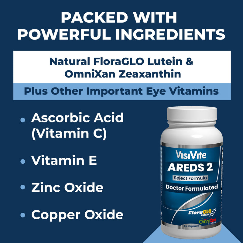 AREDS 2 Select Eye Vitamins for Macular Degeneration - Vitamins for Eyes with Zeaxanthin Plus Lutein Macular Supplement - Premium Macular Health Formula - Eye Supplements for Adults - 60 Capsules - NewNest Australia