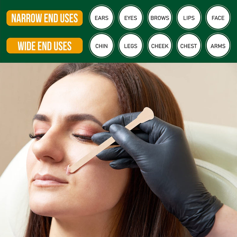 150 Wooden Spatulas Waxing, Small Wax Spatula Wood Wax Sticks Eyebrow Waxing Applicators Wooden Craft Sticks Face Body Hair Removal Sticks, Hair Removal Wooden Sticks, Wooden Spatula Hair Removal - NewNest Australia