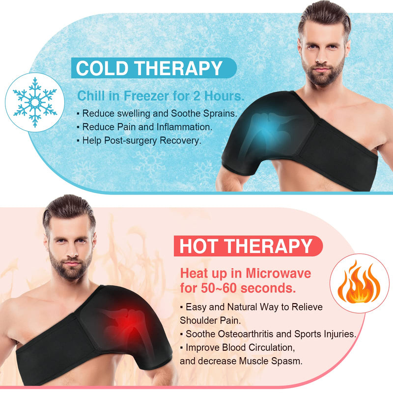 Tolaccea Shoulder Ice Pack Rotator Cuff Cold Therapy, Reusable Shoulder Ice Pack Wrap Gel Cold Pack for Injuries, Hot & Cold Compress for Shoulder Pain Relief, Tendonitis, Bursitis - NewNest Australia