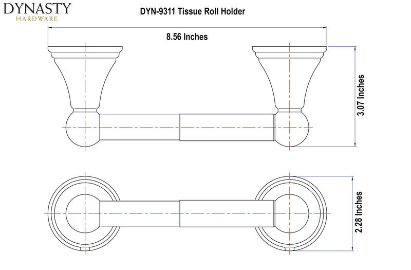 Dynasty Hardware 9321-ORB Bay Hill Toilet Tissue Holder Oil Rubbed Bronze T P Holder - NewNest Australia