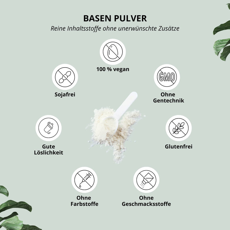 Base powder to take based on citrate - vegan, high-dose, lactose-free - with vitamin D3, zinc and potassium - 224 g acid base powder without sugar, sodium and additives - NewNest Australia