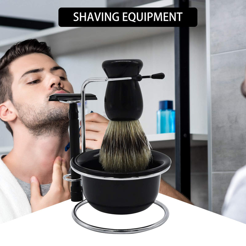 Men's Shaving Kit Universal Heavy Duty Stainless Steel Shaving Brush Stand Holder with Shaving Bowl Safety Shaving Stand for Manual Razors Shaving Brush Shaving Bowl (Silver) Silver - NewNest Australia