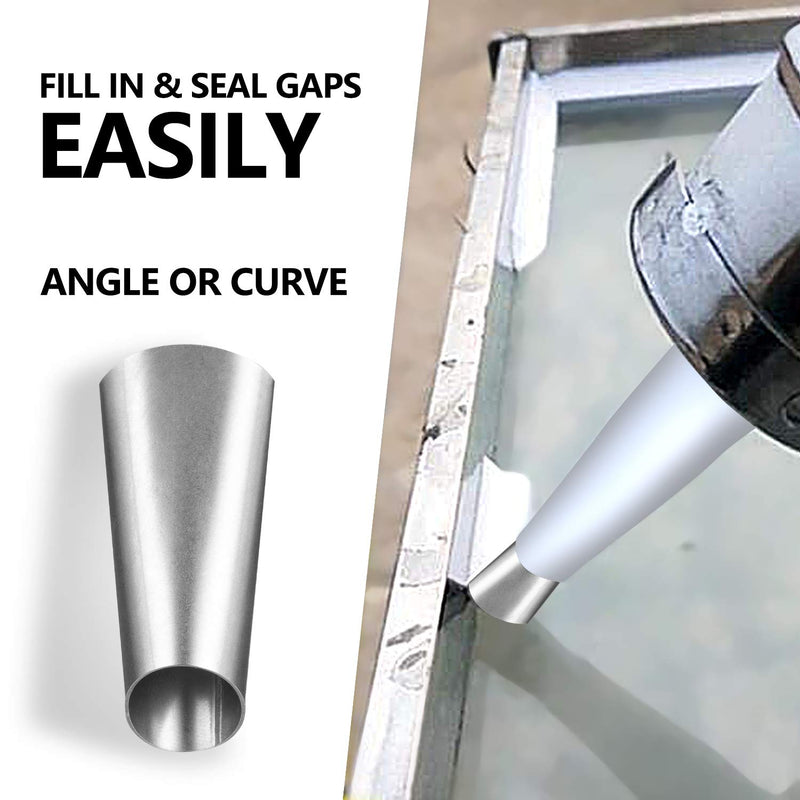 Caulk Nozzle Applicator - 14Pcs Perfect Caulking Finisher Kit, Premium Stainless Steel Sealant Caulk Finishing Tool Kit for Kitchen Bathroom Window Sink Joint - NewNest Australia