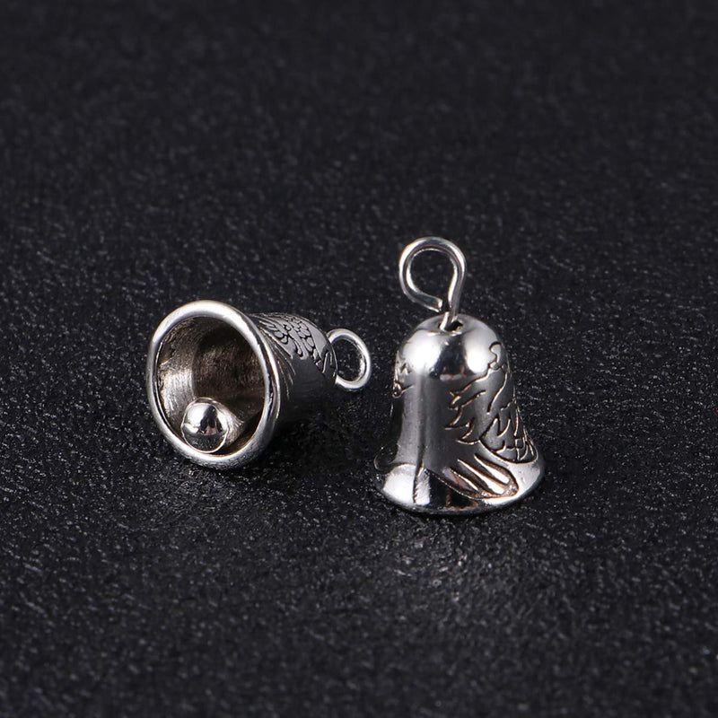 NUOBESTY 20pcs Antique Silver Bells Mini Jingle Bells Charms Handmade Ring Bells Ornaments for Jewelry Baby Shaker Rattle Wind Chime Art Crafts 1.5X1X1CM - NewNest Australia