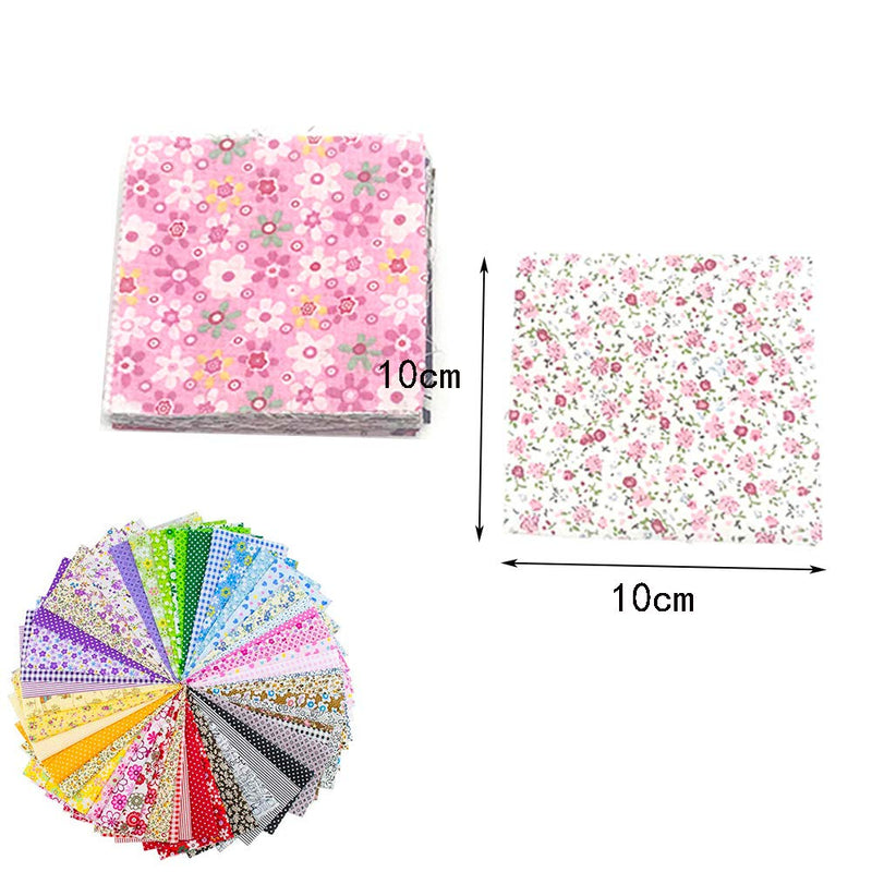 150Pcs 4" x 4" (10cm x 10cm) Cotton Craft Fabric Bundle Squares,Squares Sheets Patchwork,Pre-Cut Quilt Squares,DIY Sewing Quarters Bundle,Quilting Fabric Bundles 150Pcs - NewNest Australia
