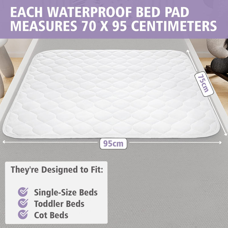 Potty training bed pads for waterproof protection (2 pack) | bed protector is Best for potty training and bed wetting toddlers & children. Absolute Lifesaver for your mattress & sheets | Lynmark kids - NewNest Australia