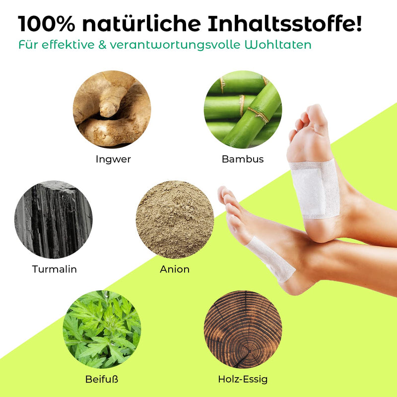 Rissler, 10 Detox Patches For Feet - Natural Foot Pads With Bamboo Vinegar And Ginger Powder For Deep Sleep, Stress Relief And Body Cleansing - 100% Natural Detox Foot Plasters Ginger - NewNest Australia