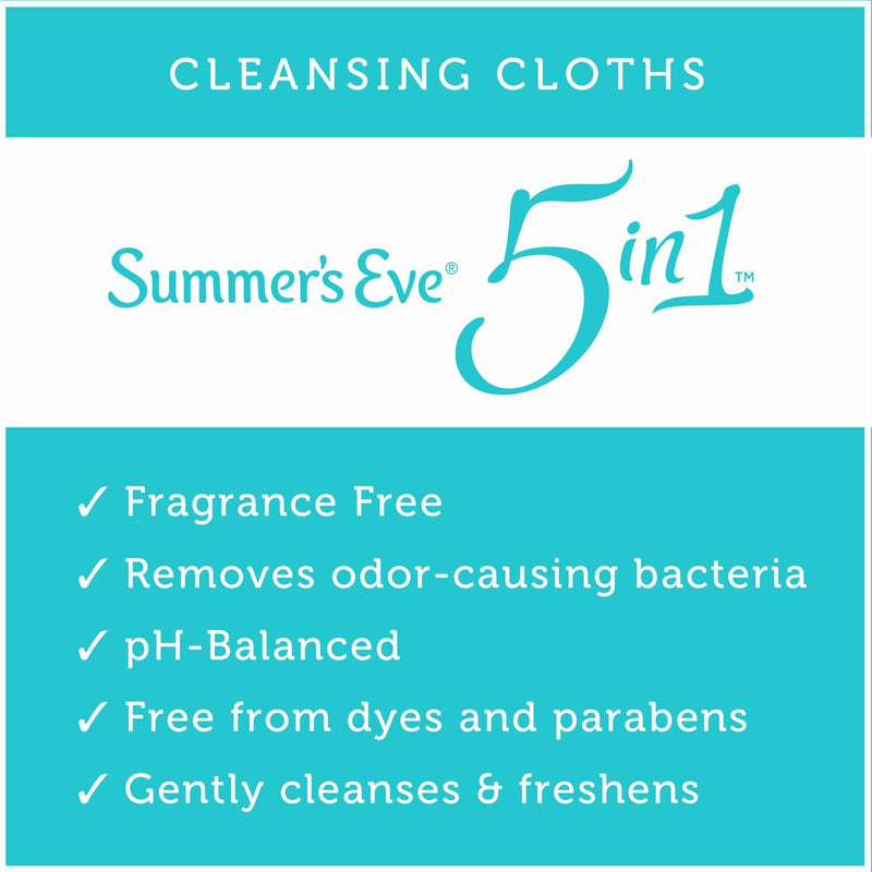 Summer's Eve Cleansing Cloths pHbalanced, fragrance free, 32 Count - NewNest Australia
