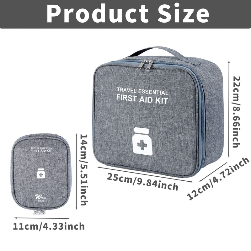 Pack Of 2 Medicine Bag, Medication Bag, Travel Set, First Aid Bag, Empty, First Aid, Large Capacity, Waterproof Emergency Bag, Medical Emergency Bag For Home, Office, Travel - NewNest Australia