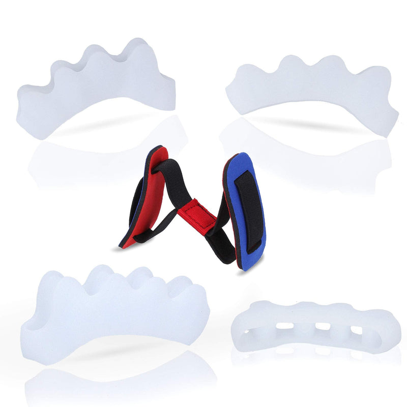 Valgofit® Toe Separator Hallux Valgus Silicone - Pack of 4 - Toe Separator - Correction for All Toes - Soft Bandage, for Men and Women - with Free Training Band and eBook - Chemical-Free - NewNest Australia