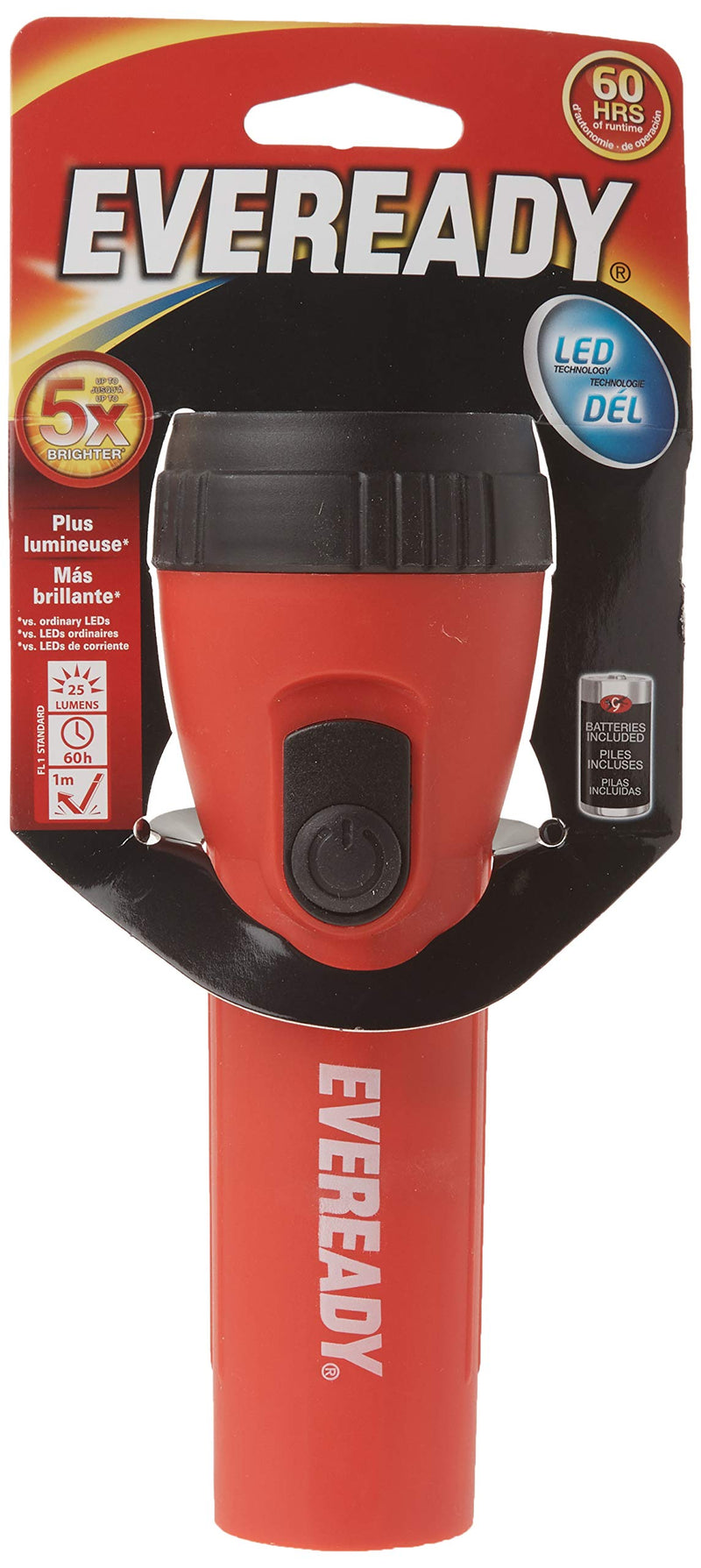 EVEREADY LED Flashlight, Bright Flash Light, Durable and Easy-to-Use, Perfect Flashlights for Camping Accessories, Emergency, Survival Kits, Safe Flashlights for Kids, Batteries Included - NewNest Australia