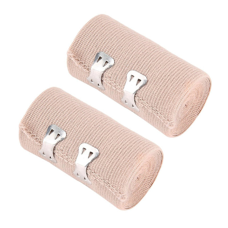 Healifty Elastic Bandage, 4 Pieces, Elastic Medical Bandages, Wrap, Compression Roller With Extra Metal Clips, Sport Delivery (2 X 7.5 Cm Width And 2 X 10 Cm Width) - NewNest Australia