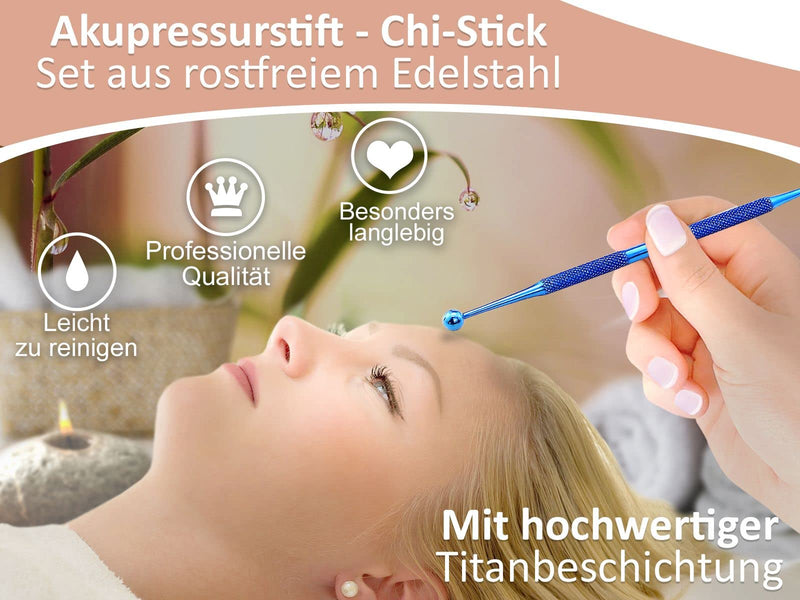 Acupressure Pens Combo Set Acupuncture Pen Diameter 2/5 Mm And 3/7 Mm 2-Piece Spot Finder Meridian Pen Titanium Stainless Steel Ball Acupressure Pens Acupuncture Rod Chi Stick Trigger Point Massage - NewNest Australia