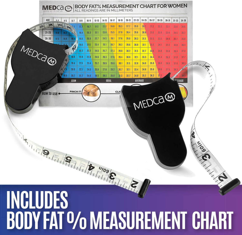 Body Tape Measure - (2 Pack) Measuring Tapes for Body and Fat Weight Monitors, (Inches & cm) Retractable Tape Measure Ruler for Accurate Body Fat Calculator Helps Calculate Fitness Body Measurements - NewNest Australia