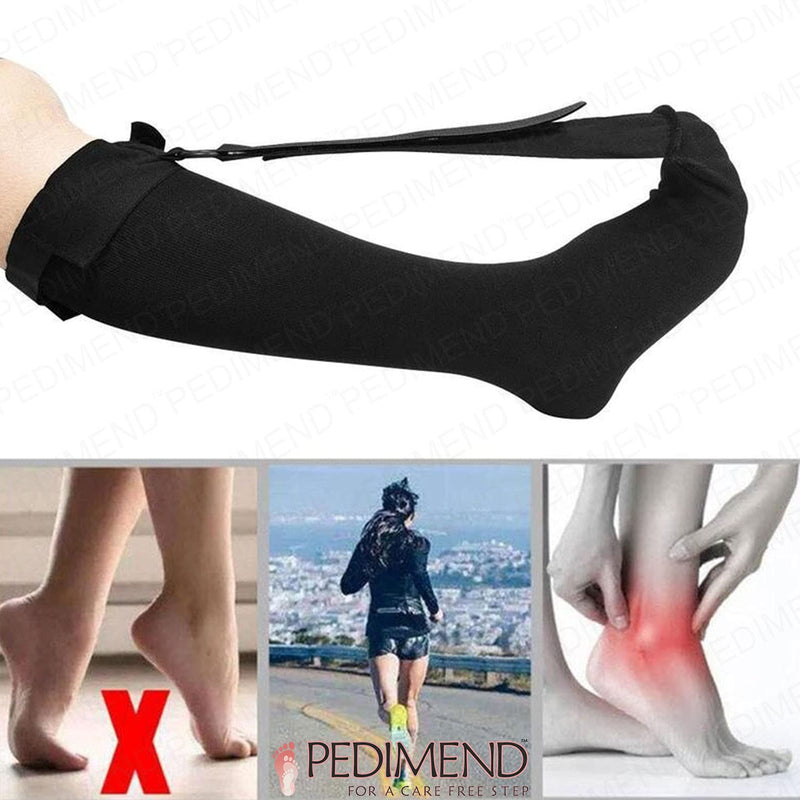 Pedimend Night Sock for Plantar Fasciitis and Achilles Tendonitis with Adjustable strap (1 PC) - Compression Stockings - Stretches the Calf and Soft Tissues of the Foot - Foot Care (S/M: Up to 16”) S/M: Up to 16” - NewNest Australia