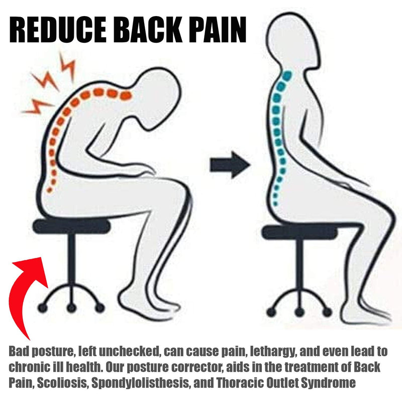 Posture Support GENERISE ‘No Hunch’ Posture Corrector - Seated Lower Back Brace with Adjustable Posture Strap for Additional Posture Support to Improve Back Posture and Reduce Lumbar Pain - NewNest Australia