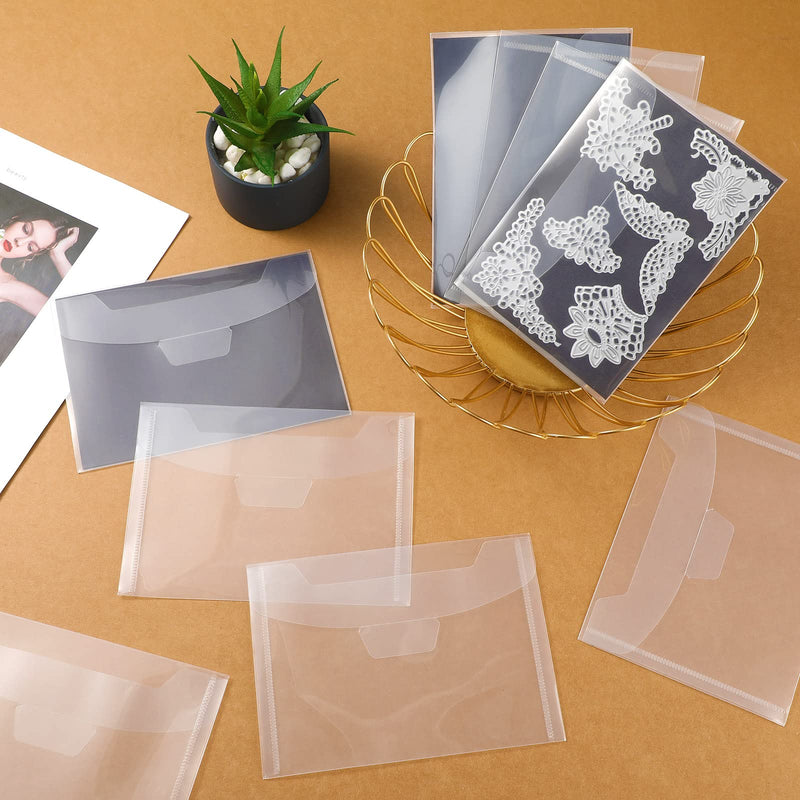 12 Pcs Stamp and Die Storage Bag with 12 Pieces Rubber Magnetic Sheets Clear Resealable Plastic Seal Bags Storage Pocket Large Stencil Envelope Case for DIY Scrapbooking Die Cutting (0.3 mm thickness) 0.3 mm thickness - NewNest Australia