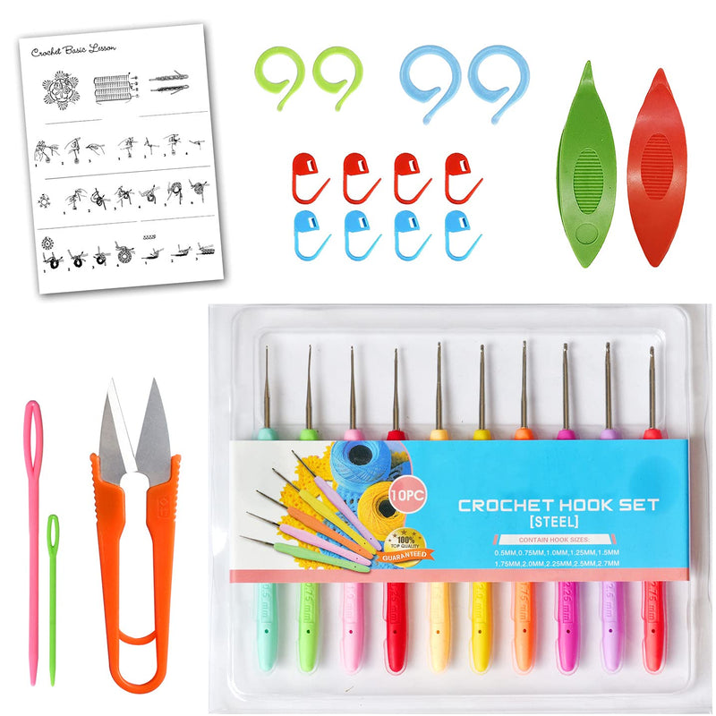 COLORED BIRD 20 Pack Crochet Thread Craft Yarn for Knitting and Crochet Perfect Beginner Kit Bag kit 4 - NewNest Australia