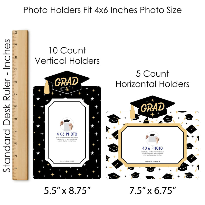 Big Dot of Happiness Goodbye High School, Hello College - Graduation Party Picture Centerpiece Sticks - Photo Table Toppers - 15 Pieces - NewNest Australia