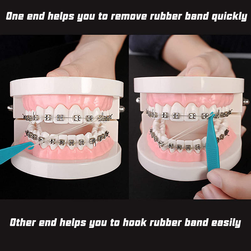 500 Pcs Orthodontic Elastic Rubber Bands, 3.5 Ounces Heavy Dental Rubber Traction Bands, Free Elastic Placer for Braces (1/4",Fox) 1/4",Fox - NewNest Australia