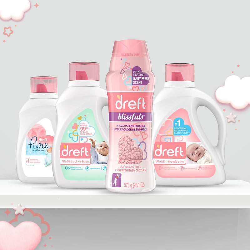 Dreft Blissfuls in-Wash Scent Booster Beads, Baby Fresh Scent, 20.1 oz Baby Fresh Scent 20.1 oz - NewNest Australia