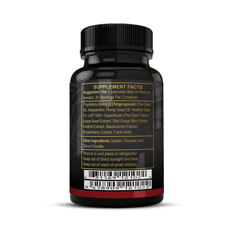 FREZZOR New Zealand Astaxanthin Black with UAF1000+, Anti-Aging, Skin, Eye, Nerve, Muscle Recovery, Cardiovascular and Immune Support Antioxidant Supplement, 12mg Astaxanthin, 30 Servings, 1 Bottle - NewNest Australia