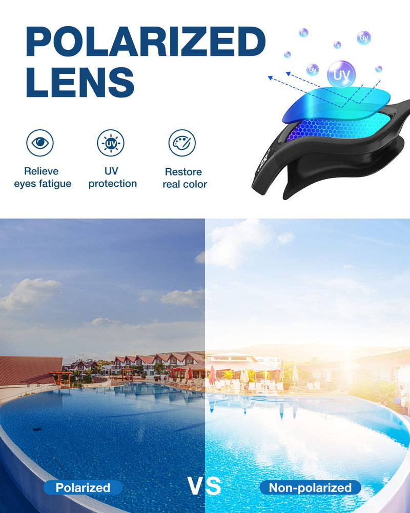 ZIONOR Swim Goggles, G1 Polarized Swimming Goggles Anti-Fog for Adult Men Women A6-g1-polarized Mirror Gold Lens - NewNest Australia