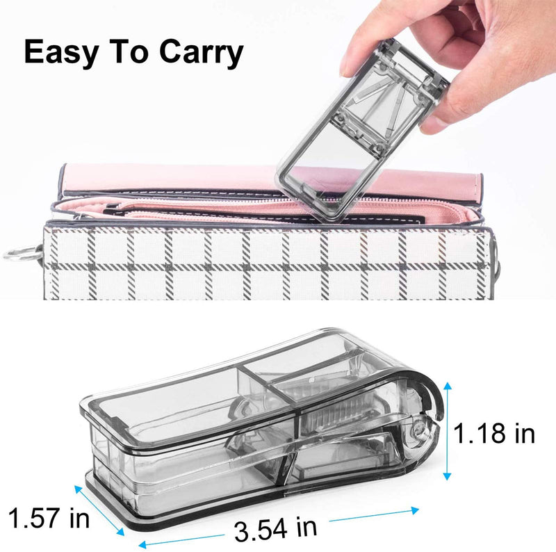 Pill Cutter for Small or Large Pills. The Best Multiple Pill Splitter Ever! Design in The USA. Doubles as a Pill Box. Safety Shield Multiple Pill Cutter. Keychain Pill Holder As a Bonus Gray - NewNest Australia