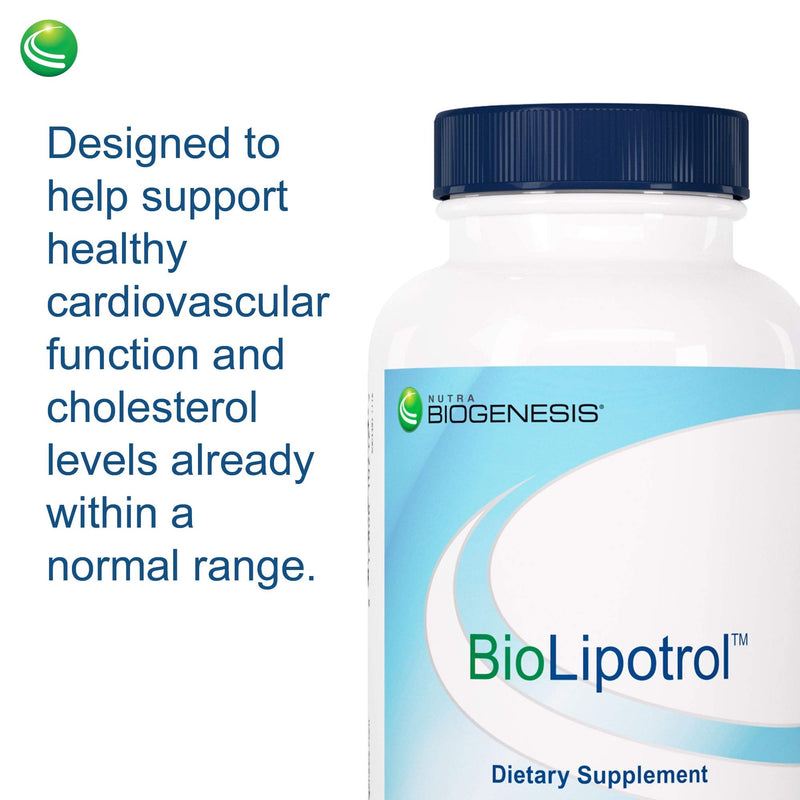Nutra BioGenesis - BioLipotrol - Niacin and CoQ10 to Help Support Heart Health and Cholesterol Already Within Normal Range - Gluten Free, Vegan, Non-GMO - 60 Capsules - NewNest Australia