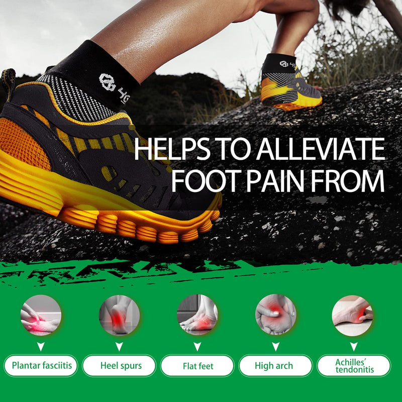 Plantar Fasciitis Relief & Recovery Kit - 9 Pieces - Foot Care Compression Sleeves, Silicone Heel Protectors, Massage Ball, Cushioned Arch Supports & Inserts –Pain Relief & Increase Circulation S/M - NewNest Australia