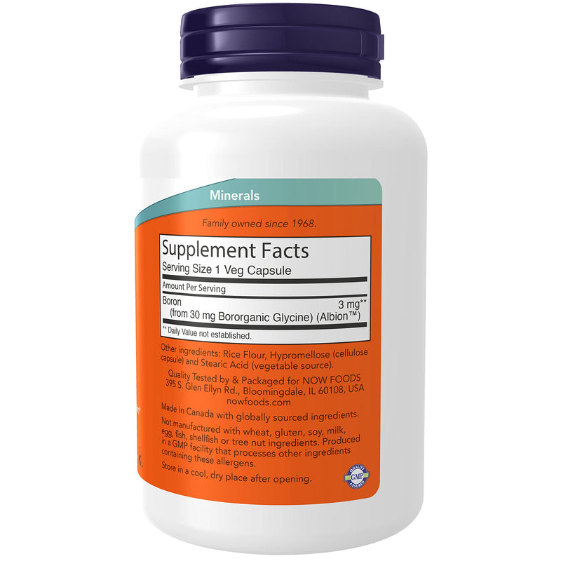 NOW Supplements, Boron 3 mg, 250 Capsules - NewNest Australia