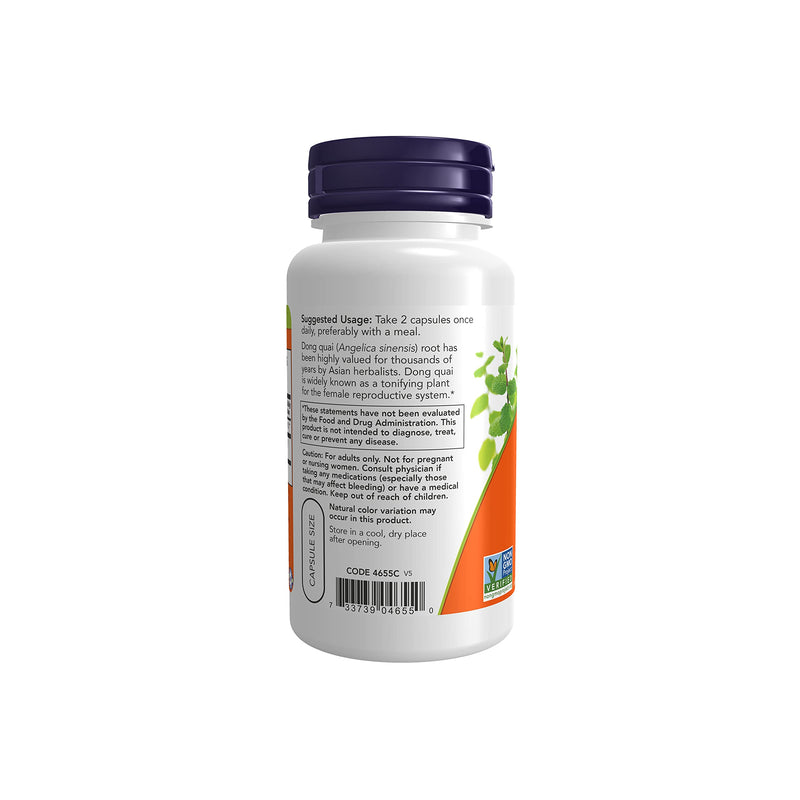 NOW Supplements, Dong Quai (Angelica sinensis) 520 mg, Female Support*, 100 Veg Capsules - NewNest Australia