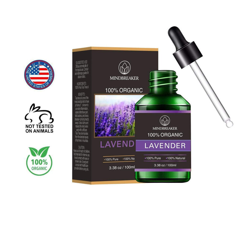 Organic Lavender Essential Oil, Scented Oils with Organic Aromatherapy 100% Pure Therapeutic Essential Oils of the Highest Quality (100ml) - NewNest Australia