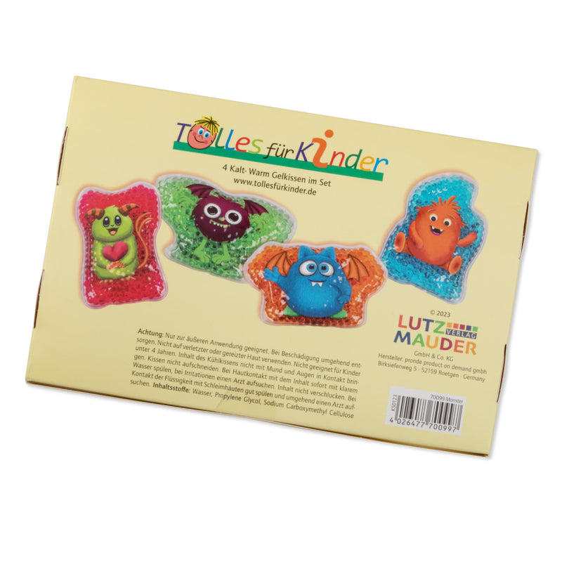 Great For Children Cooling Pads Children, 4 Cooling Monsters For Boys & Girls, Versatile Cold Warm Compresses For Injuries, Fever, Toothache, Headaches And Insect Bites - NewNest Australia