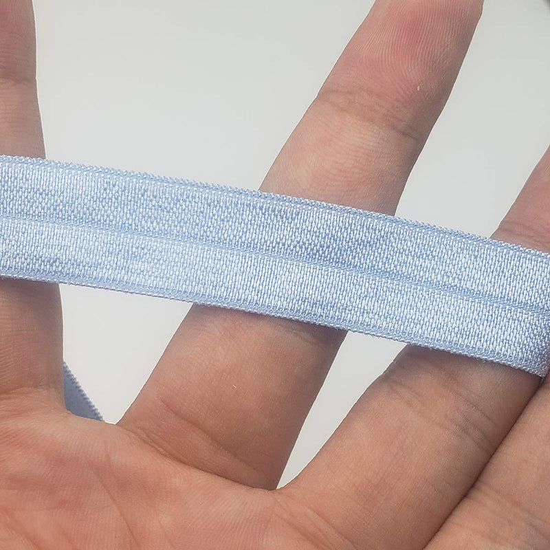 10 Yards Fold Over Elastic Stretch, Braided Elastic Ribbon for Hair Ties Headbands, Available in Various of Colours (Gray, 5/8in) Gray - NewNest Australia
