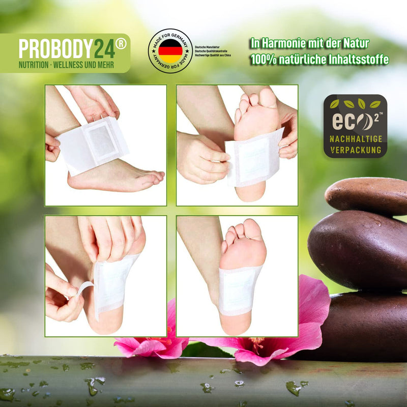 ProBody24® Bamboo Vital Foot Plasters, 100% natural ingredients, wellness foot pads 10 pieces - NewNest Australia
