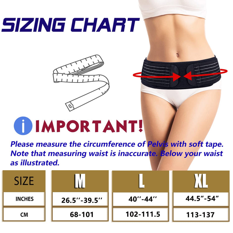 Thx4COPPER Compression Adjustable Sacroiliac Hip Waist Compression Belt, Lower Back Support Brace, Pain Relief for Sciatica, Pelvis, Lumbar,Nerve,Leg,SI Joint,Anti-Slip Pelvic for Men/Women Normal thickness fabric XL - NewNest Australia