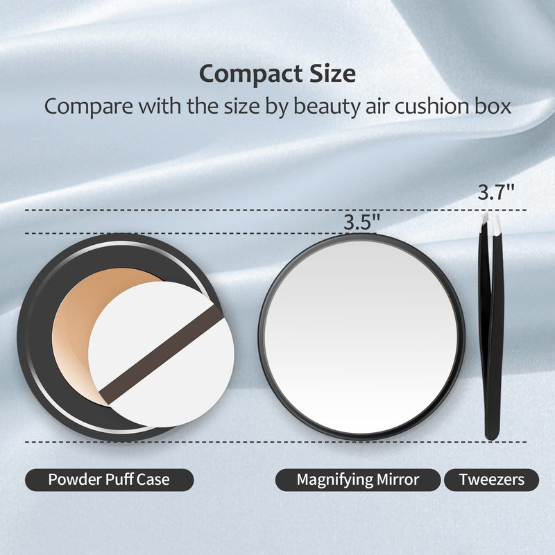 MIYADIVA 30X Magnifying Mirror, Small Magnifying Mirror with Suction Cup and Tweezers, As a Travel Mganifying Mirror, Compact Mirror Set for Plucking Eyebrows 3.5 Inches - NewNest Australia