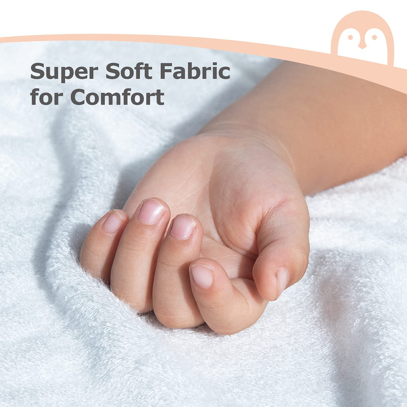Baby Hooded Towel, Momcozy 8-Piece Baby Bath Towel for Boys or Girls, Baby Towel and Washcloth Set with Cute Design, Baby Shower Towel Gift for Newborns, Infants and Toddlers (Blue) Blue - NewNest Australia